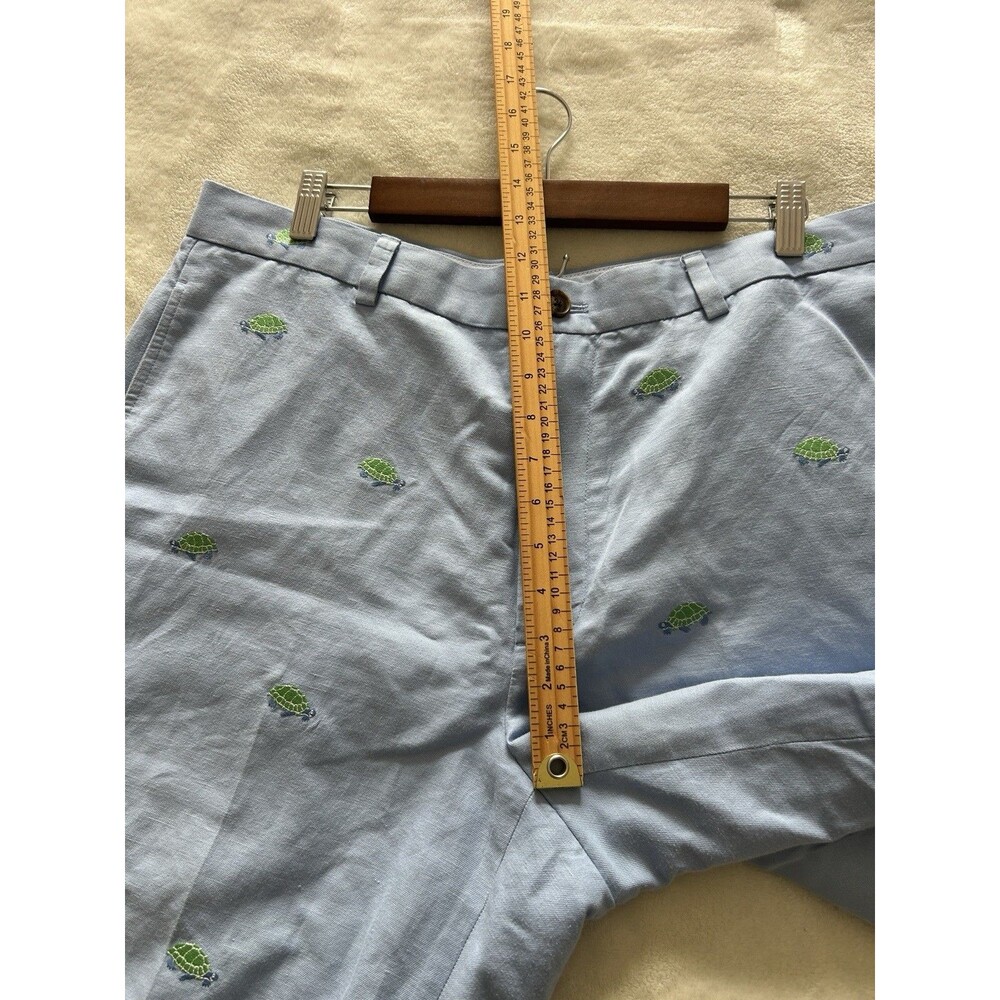 Brooks Brother Mens Shorts Size 38 Linen Blend Coastal Hamptons Cruise Novelty - Picture 5 of 10
